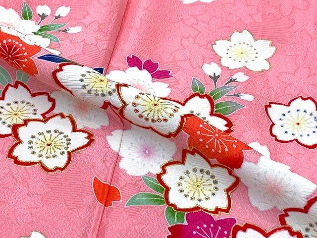 水色ｘピンク 鞠と桜