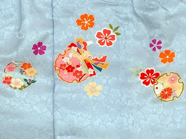 水色ｘ黄色 雪輪と桜