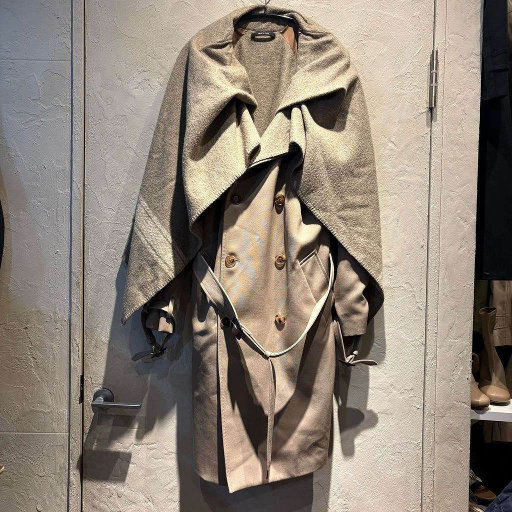 Maison Martin Margiela メゾンマルタンマルジェラ 14AW Blanket Docking Trench Coat トレンチコート ブラウン size 44 代官山A11