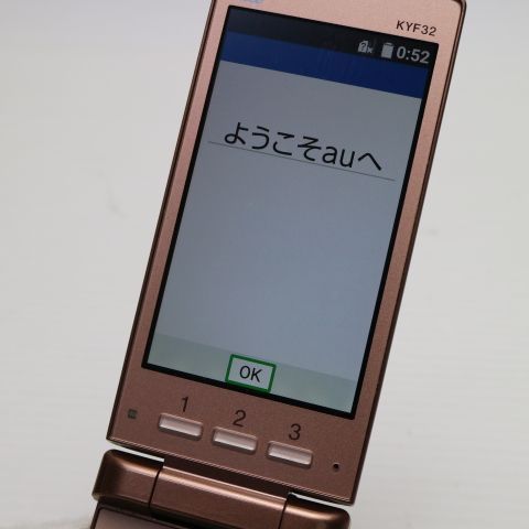 京セラ au KYF32 かんたんケータイ ピンク 美品 0808 京セラ - au KYF32 かんたんケータイ ピンク M222の通販 by エコスタ