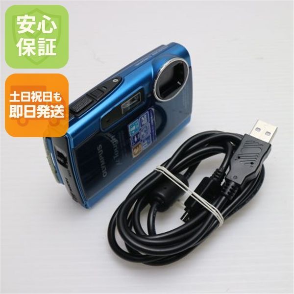 美品 μTOUGH-3000 ブルー 即日発送 OLYMPUS デジカメ デジタルカメラ