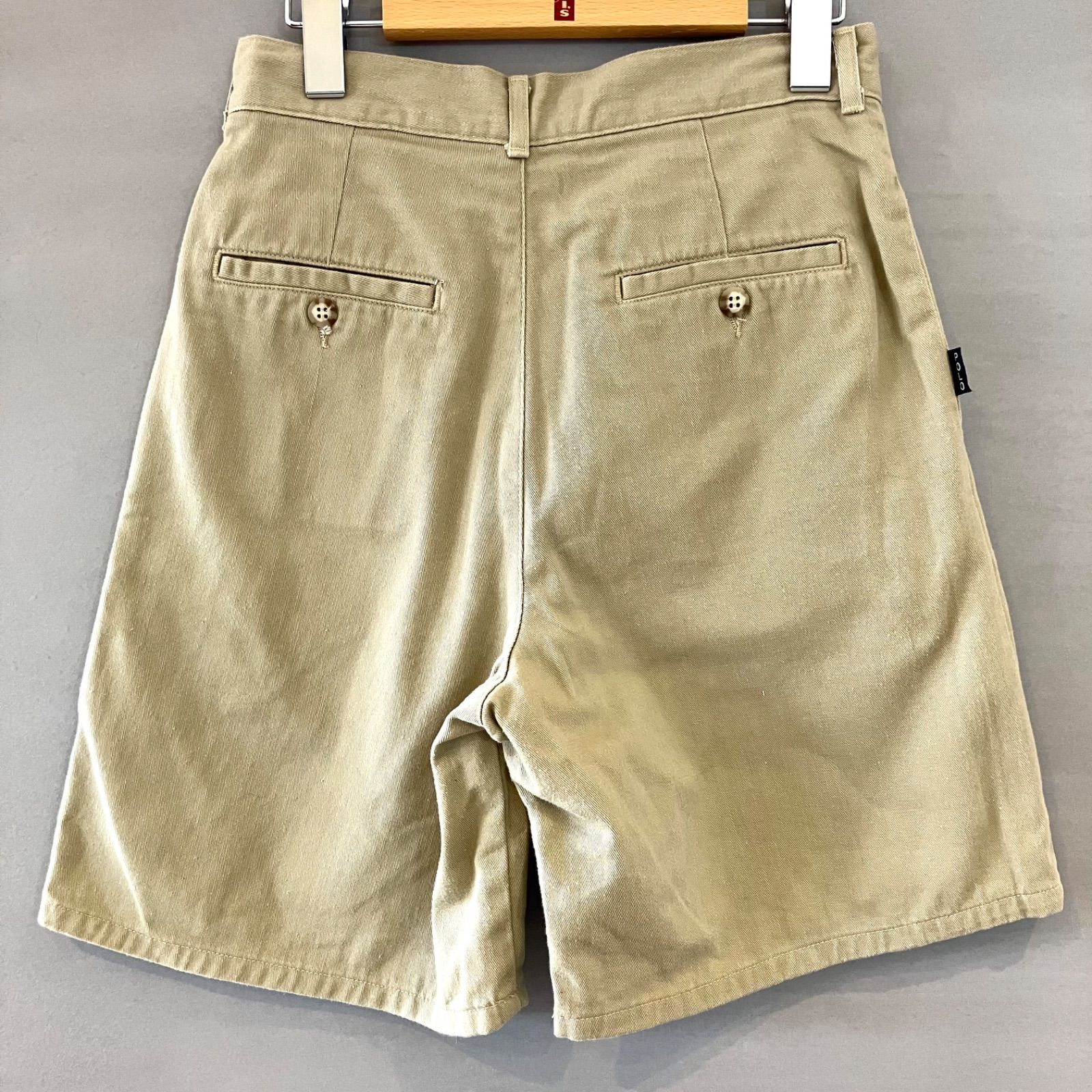 80 s POLO by Ralph Lauren ポロバイ ラルフローレン ワイドチノショーツ ハーフパンツ 短パン ベージュ〜コヨーテ キッズ ジュニア サイズ12 150 cm相当