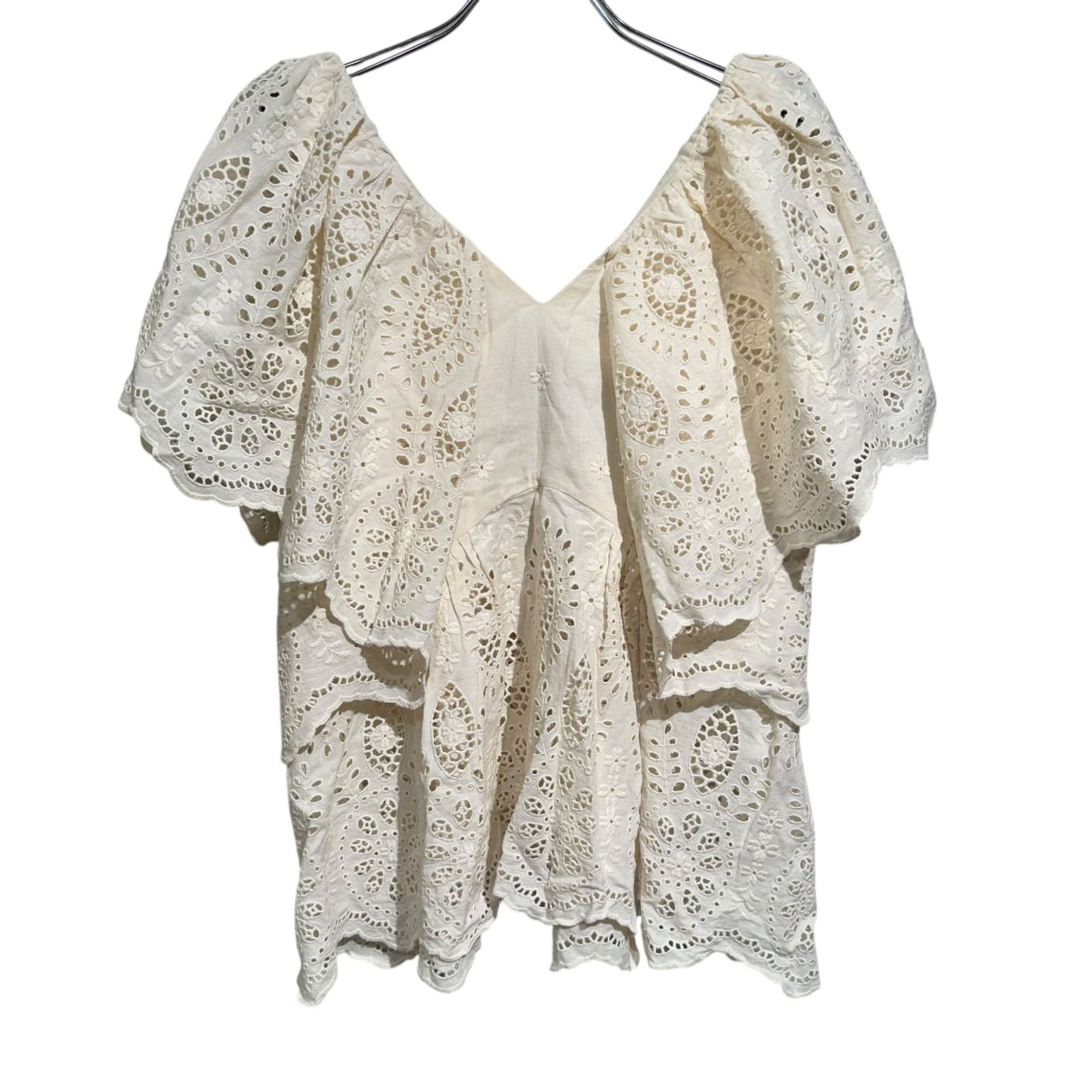 Spick - Span スピックアンドスパン VEG-5218-A VENIT lace embroidery blouse レディース ナチュラル 38