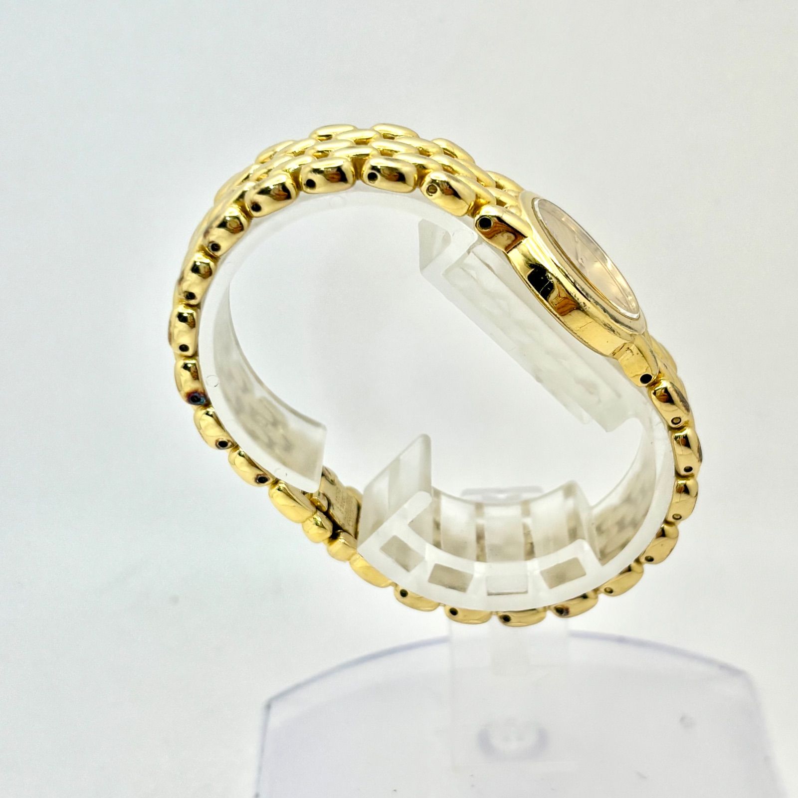 美品/新品電池】SEIKO セイコー 1Pダイヤ レディース 腕時計 ゴールド