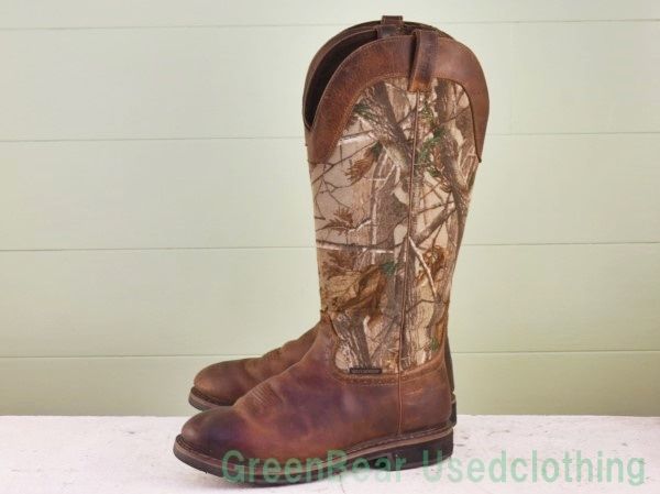 X078 メンズ Justin ハンティングブーツ 茶 11D 29cm