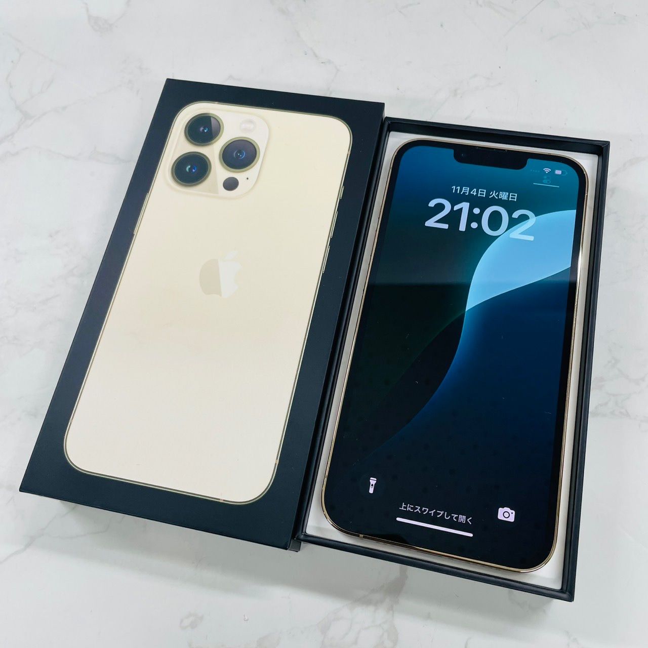 iPhone13 Pro 256GB バッテリー99% 箱、充電ケーブルあり iPhone13 Pro 256GB MLUQ3J/A バッテリー76% 箱、充電ケーブル有