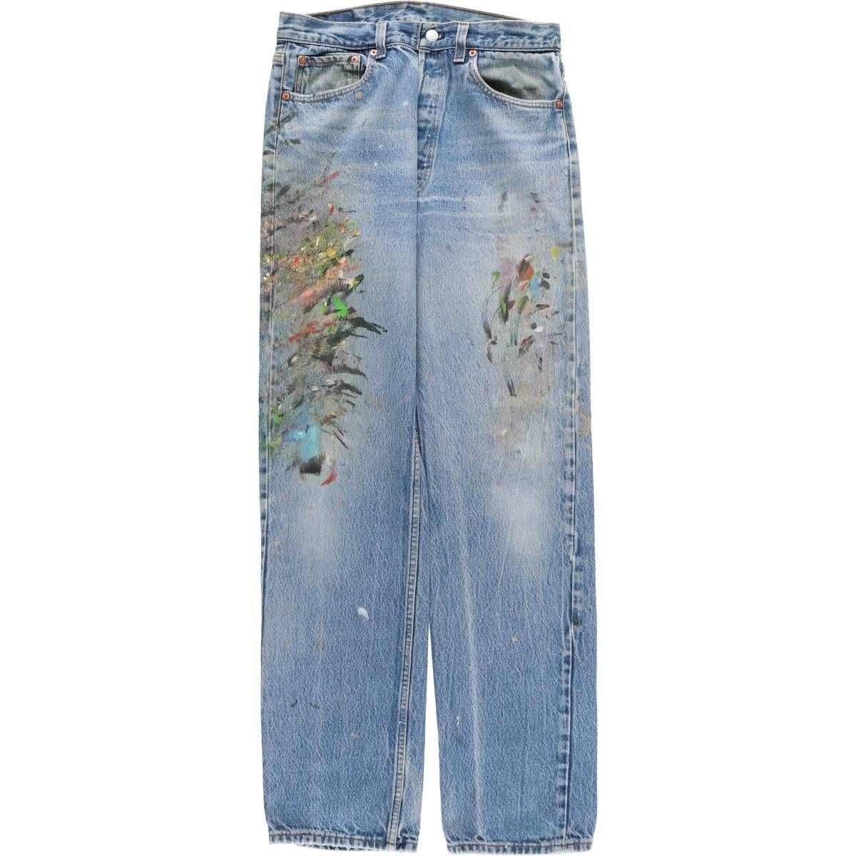 古着 90年代 リーバイス Levi s 501-0115 ペンキ ストレートデニムパンツ メンズw31相当 ヴィンテージ|evb032685