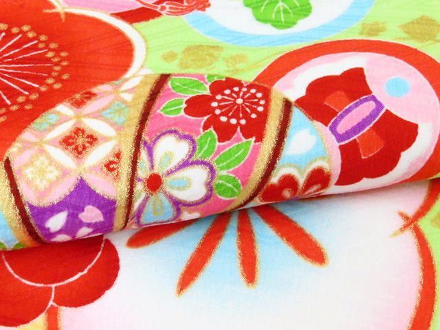 七五三 着物 7歳 フルセット 式部浪漫 ブランド 小紋柄の着物 結び帯セット 合繊 黄色 梅 SR 7 pk 1908 d 102 ZZ