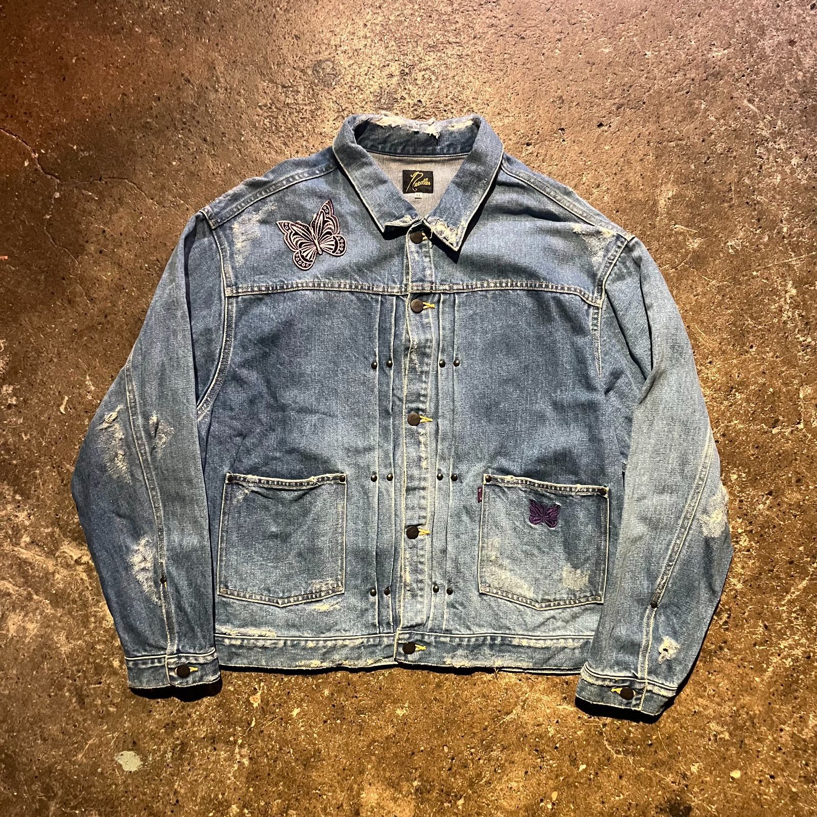 Needles 22ss Papillon Patches Jean Jacket XL ニードルス 2025ss パピヨンパッチ デニムジャケット KP142