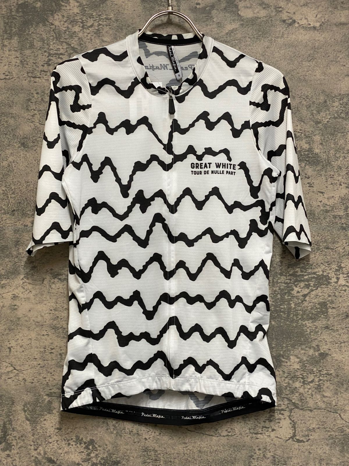 JO292 ペダルマフィア Pedal Mafia 半袖 サイクルジャージ 白 黒 S GREAT WHITE