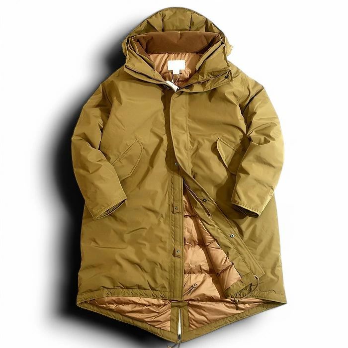 nanamica ナナミカ GORE-TEX Long Down Coat ゴアテックス M-1951パーカーシェル ロング フィッシュテール ダウンコート ダウンジャケット SUBF358 定価11.8万 ウェットサンド M▲298 50227k09