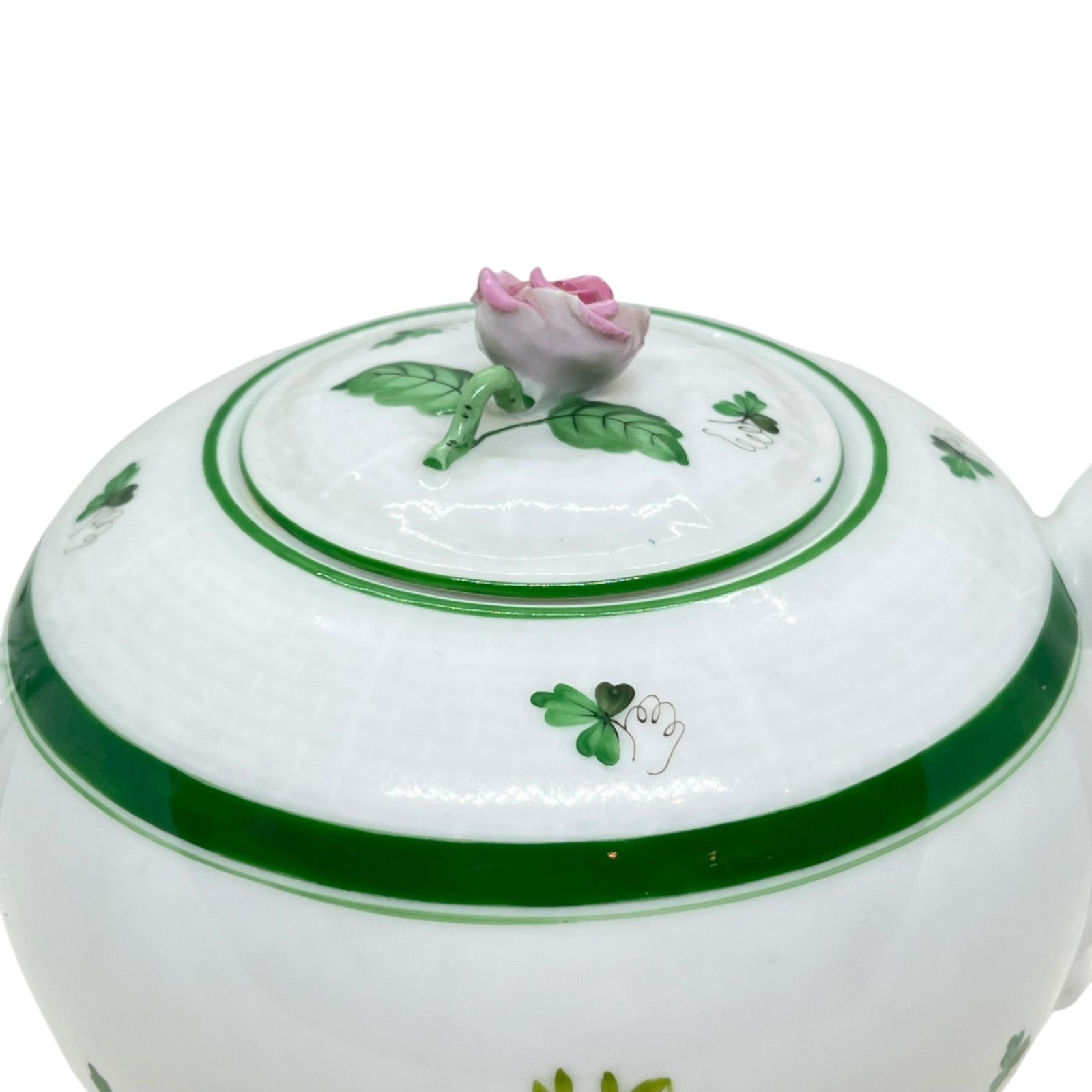 管2511-19 HEREND ヘレンド ウィーンのバラ ティーポット バラつまみ ハンガリー製