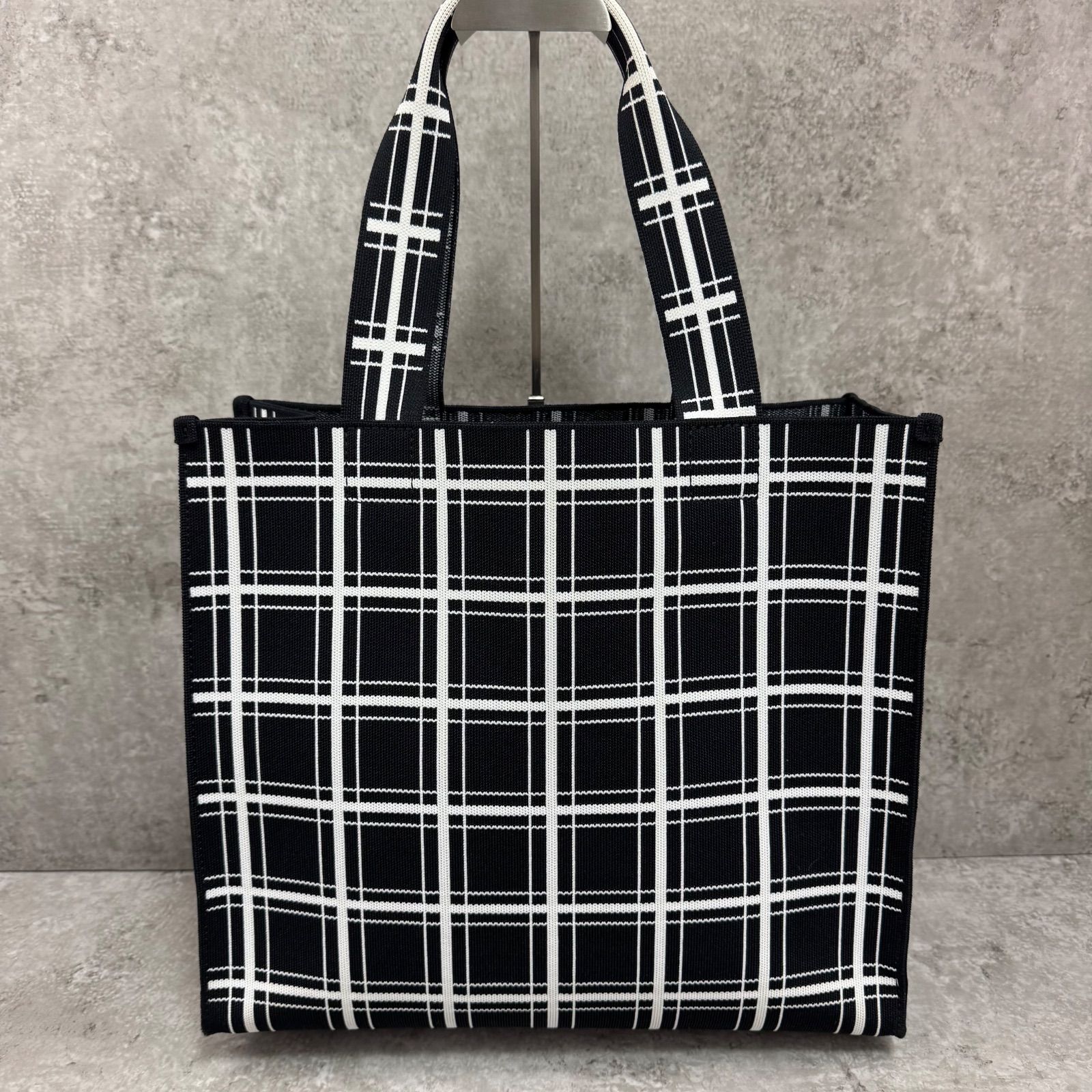 美品】MARNI SHOPPING MEDIUM マルニ トートバッグ ブラック チェック 