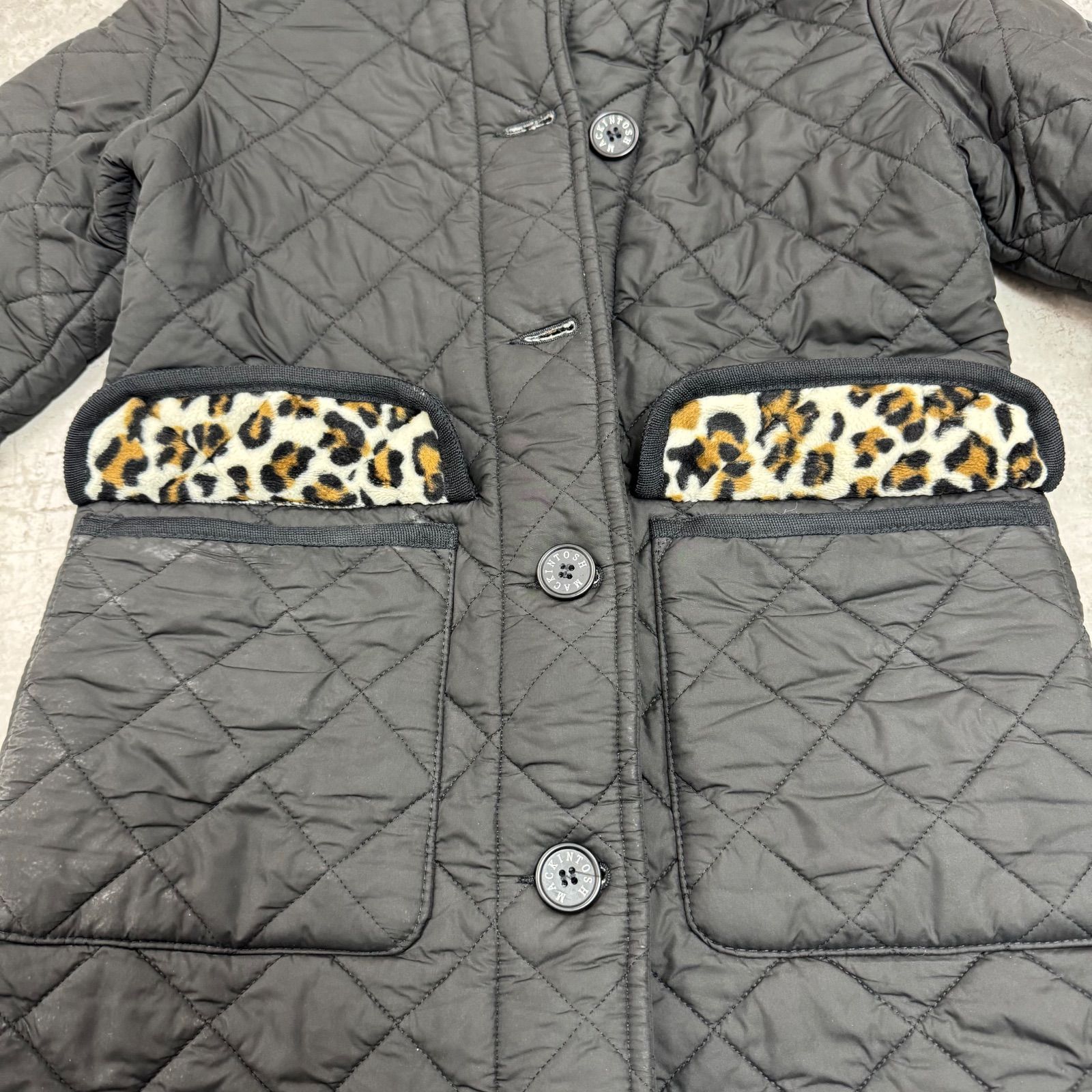 キルティングコート レオパード