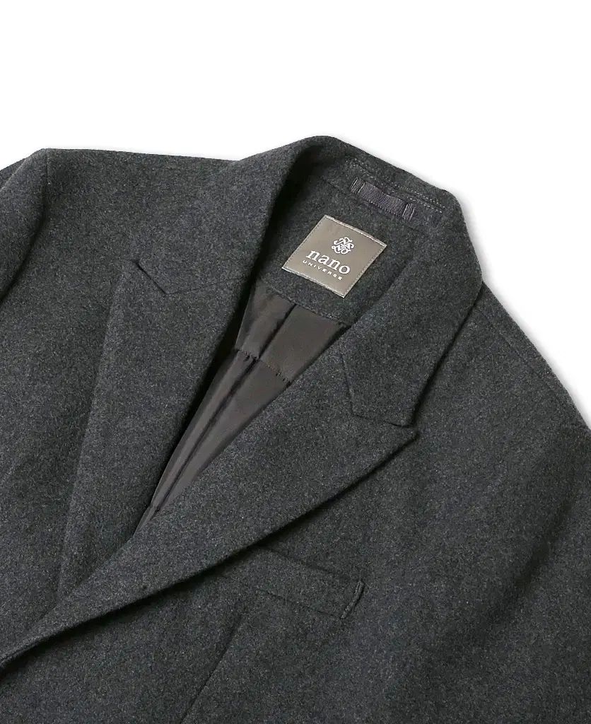 ナノ ユニバース Nano Universe チャコール ウール スタンダード シングル コート
