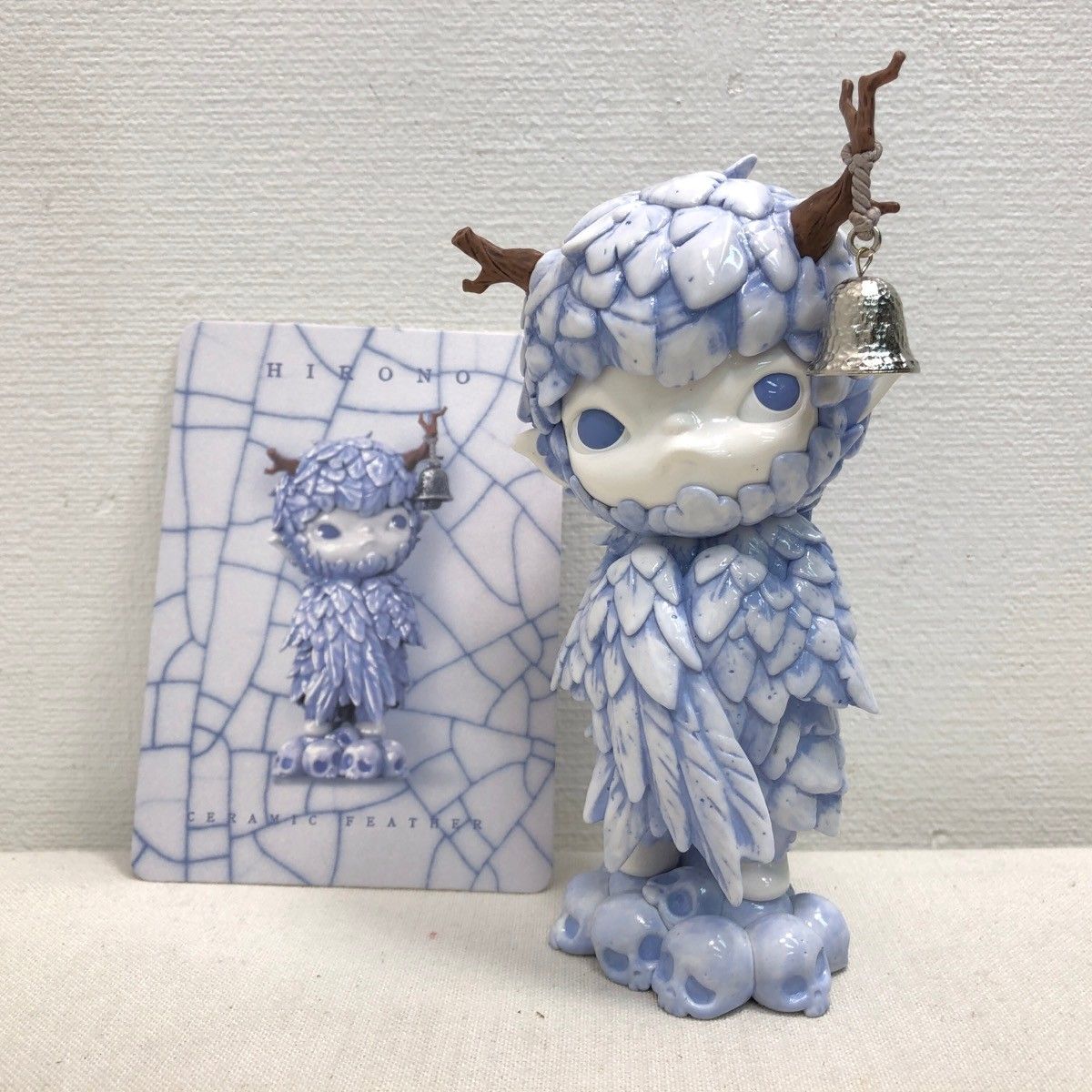 POP MART ポップマート HIRONO Birdy Figurine ヒロノ CERAMIC FEATHER フィギュア アートオブジェ フェザー スカル 鈴 ●
