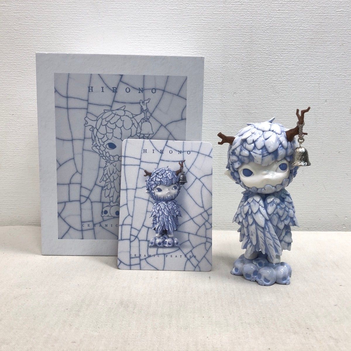 POP MART ポップマート HIRONO Birdy Figurine ヒロノ CERAMIC FEATHER フィギュア アートオブジェ フェザー スカル 鈴 ●