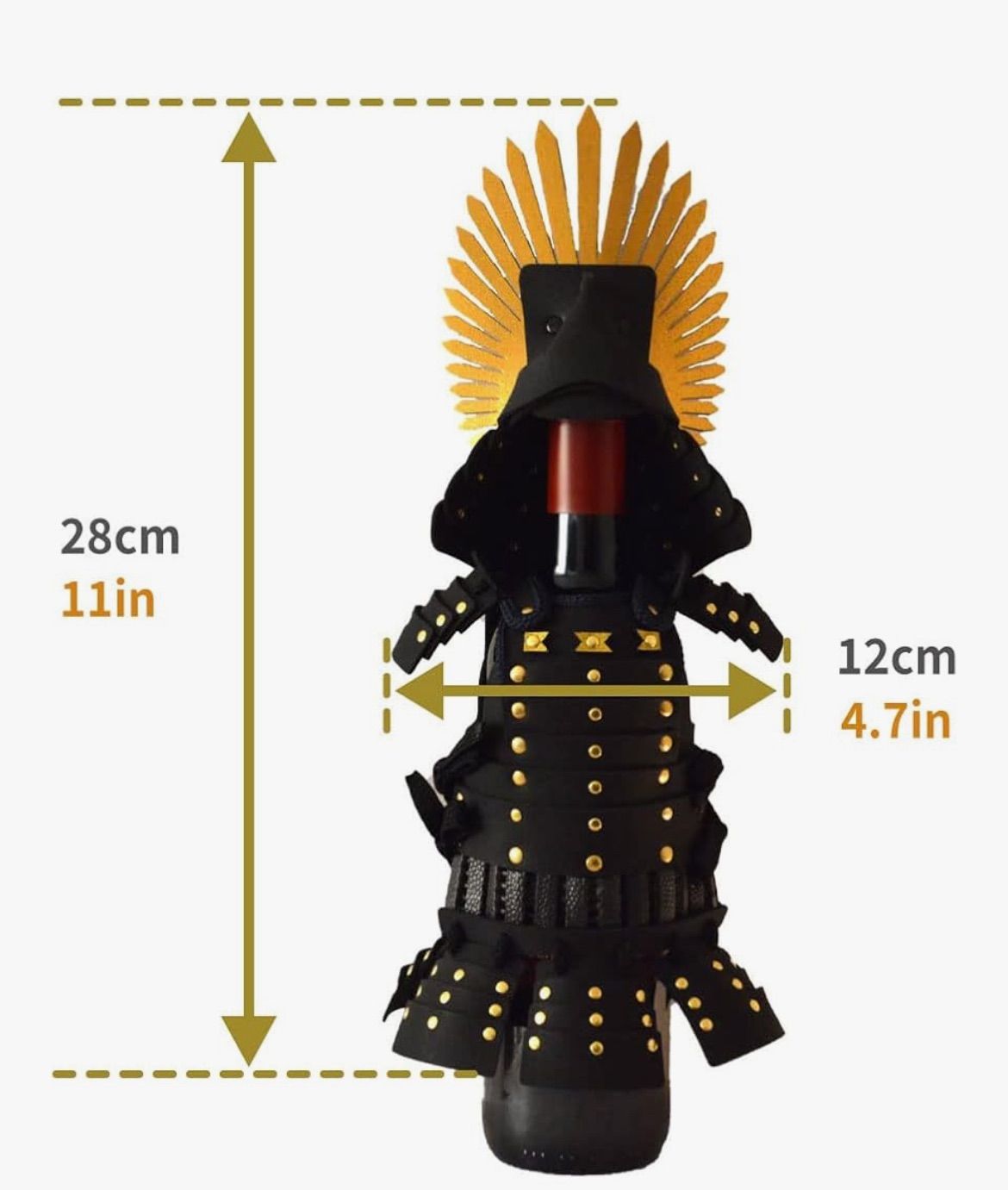 SAMURAI AGE ボトルに着せる鎧 黒 豊臣秀吉 700 900mlボトル用 ギフト