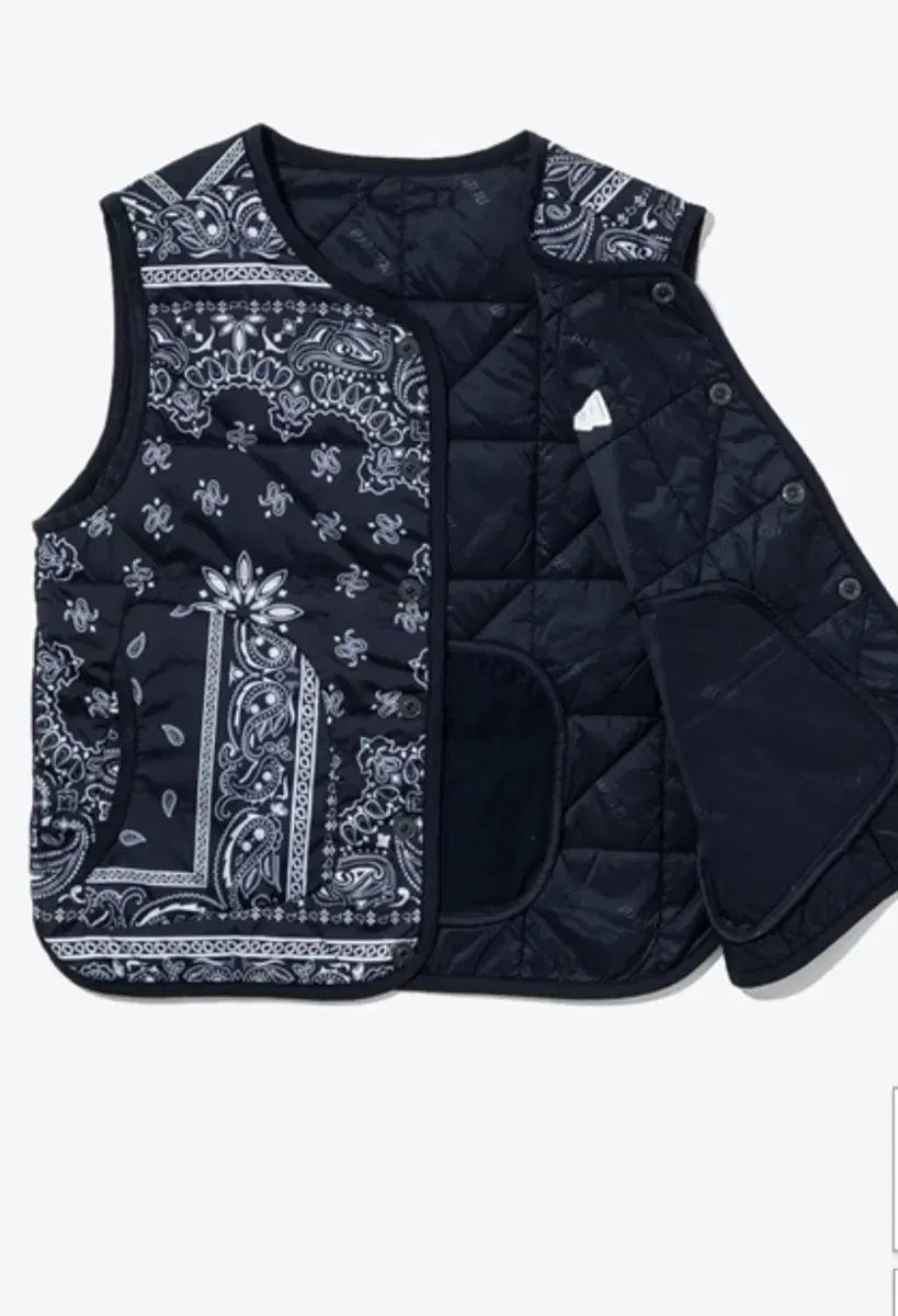 ニューエラ ベイズリー キルティング ベスト ネイビー