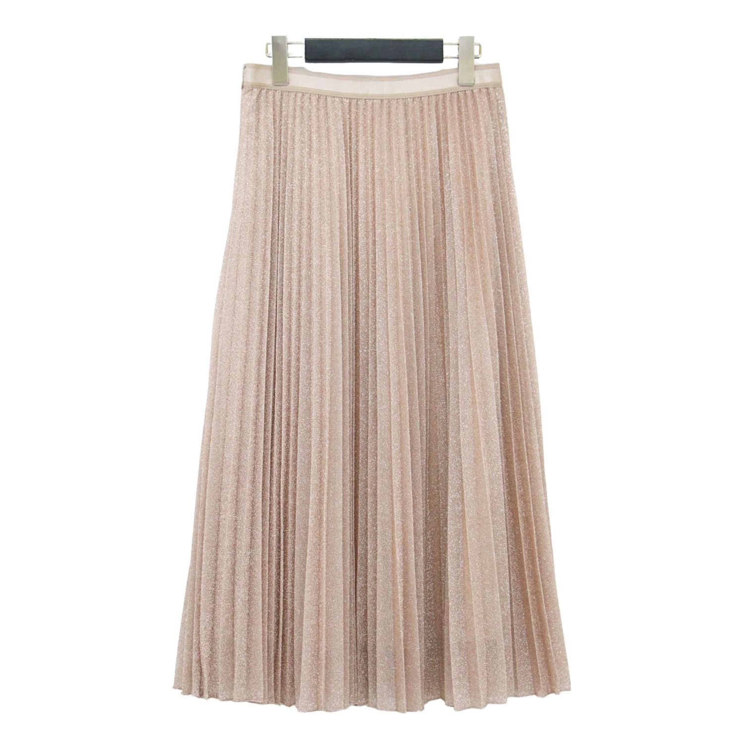 ANAYI アナイ スカート ピンク サイズ 38 M | 24春夏 ラメ プリーツ スカート | ロング フ ウエストゴム | ボトムス レディース