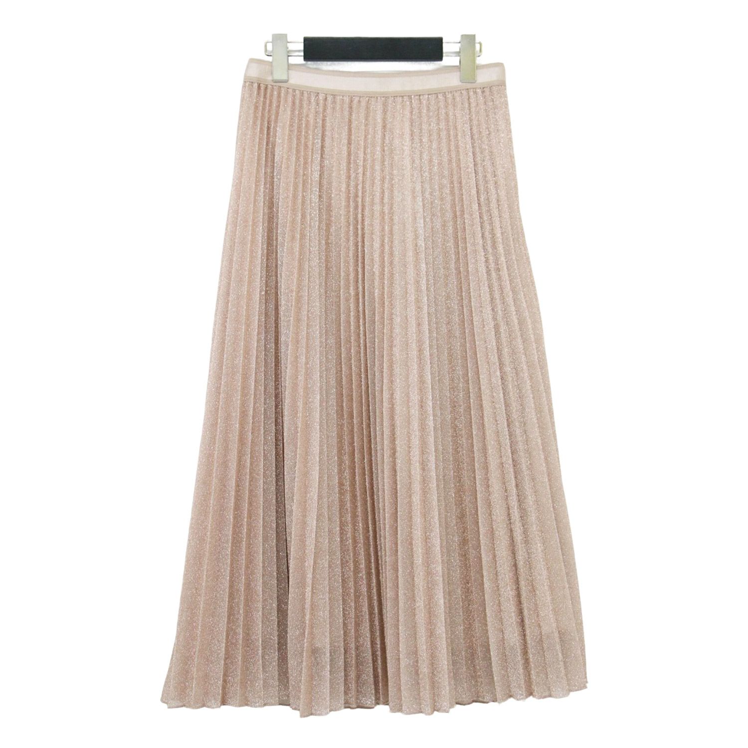 ANAYI アナイ スカート ピンク サイズ 38 M | 24春夏 ラメ プリーツ スカート | ロング フ ウエストゴム | ボトムス レディース