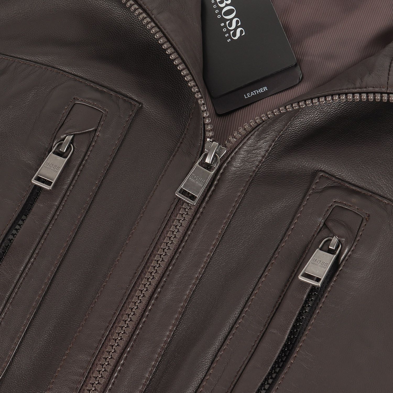 HUGO BOSS ヒューゴボス ジャケット ブラウン サイズ:54 | ラムレザー  