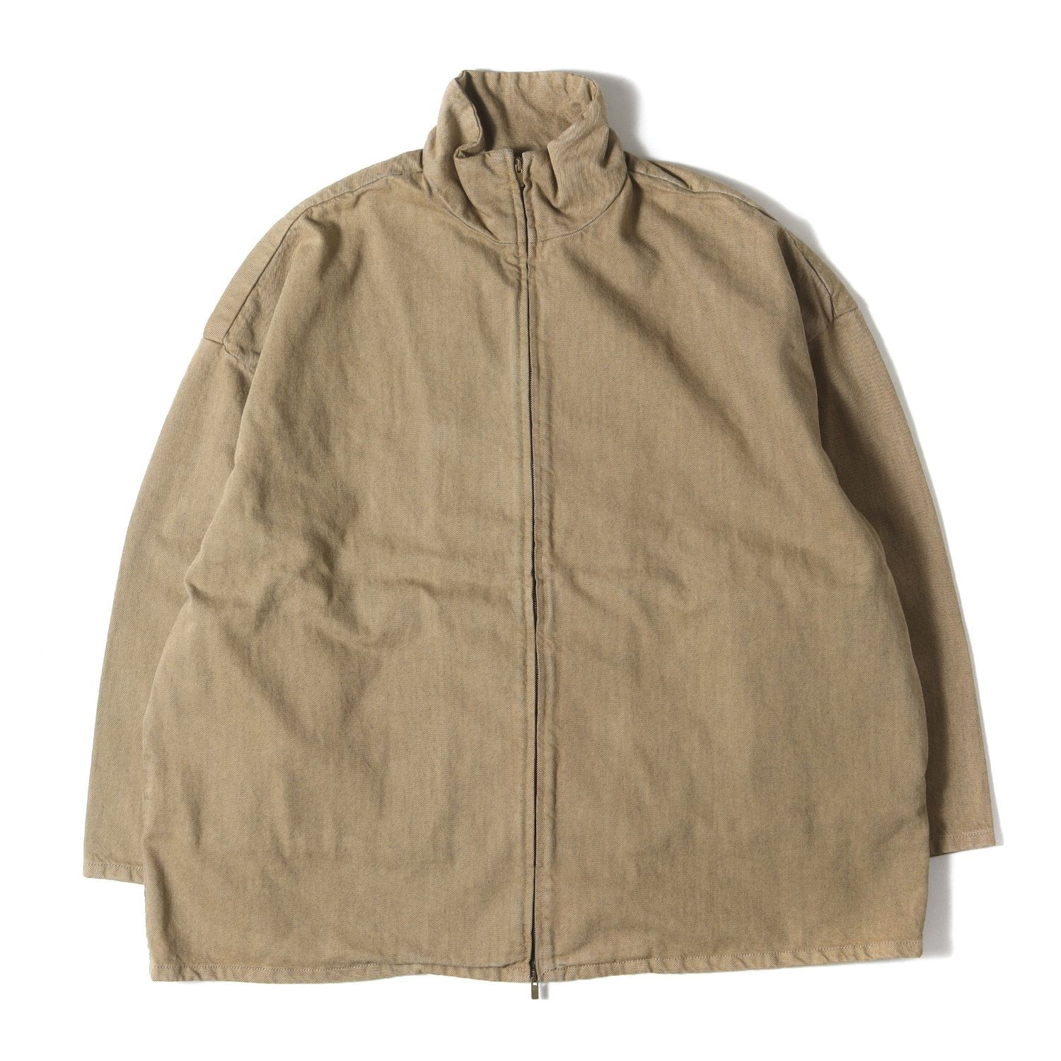 FEAR OF GOD フィアオブゴッド ジャケット ベージュ サイズ L | スタンドカラー フルジップ カラーデニム ジャケット | THE ETERNAL COLLECTION | アメリカ製 | アウター ブルゾン メンズ