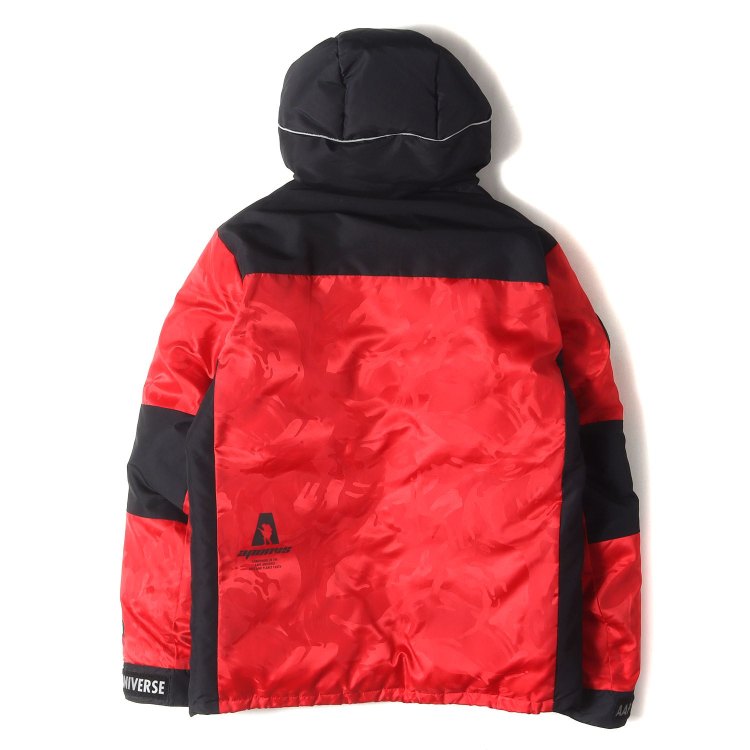 BAPE abathingape ダウンジャケット レッド 中古・古着通販】A BATHING APE (ア ベイシング エイプ) shark full