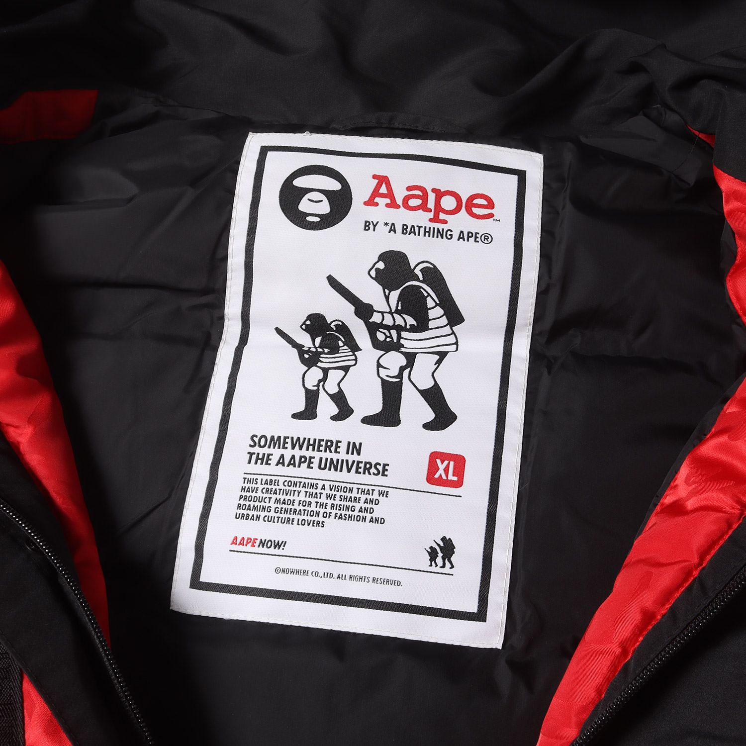 A BATHING APE ア ベイシング エイプ ジャケット レッド ブラック 