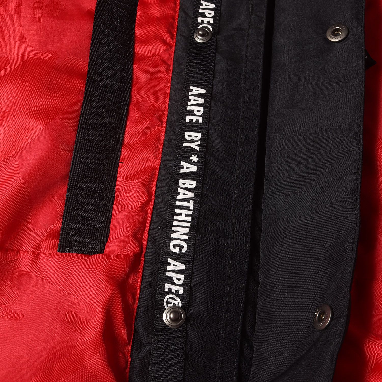 A BATHING APE ア ベイシング エイプ ジャケット レッド ブラック 