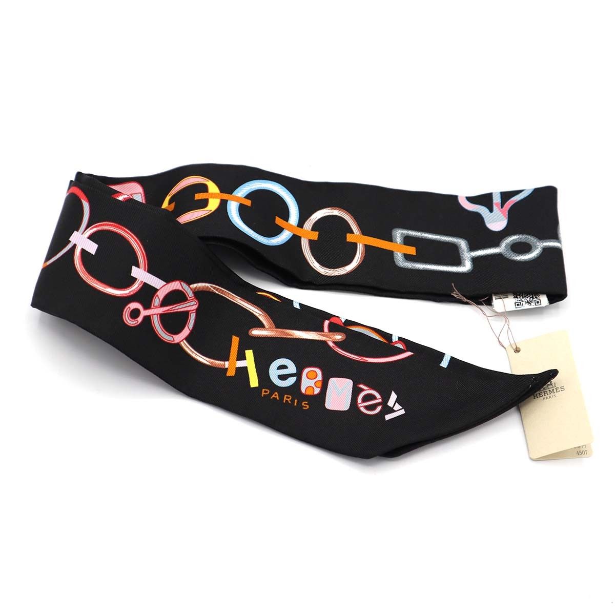 HERMES エルメス ツイリー DO RE BOUCLES ド レ ブックル シルク スカーフ 箱あり 25k970-7