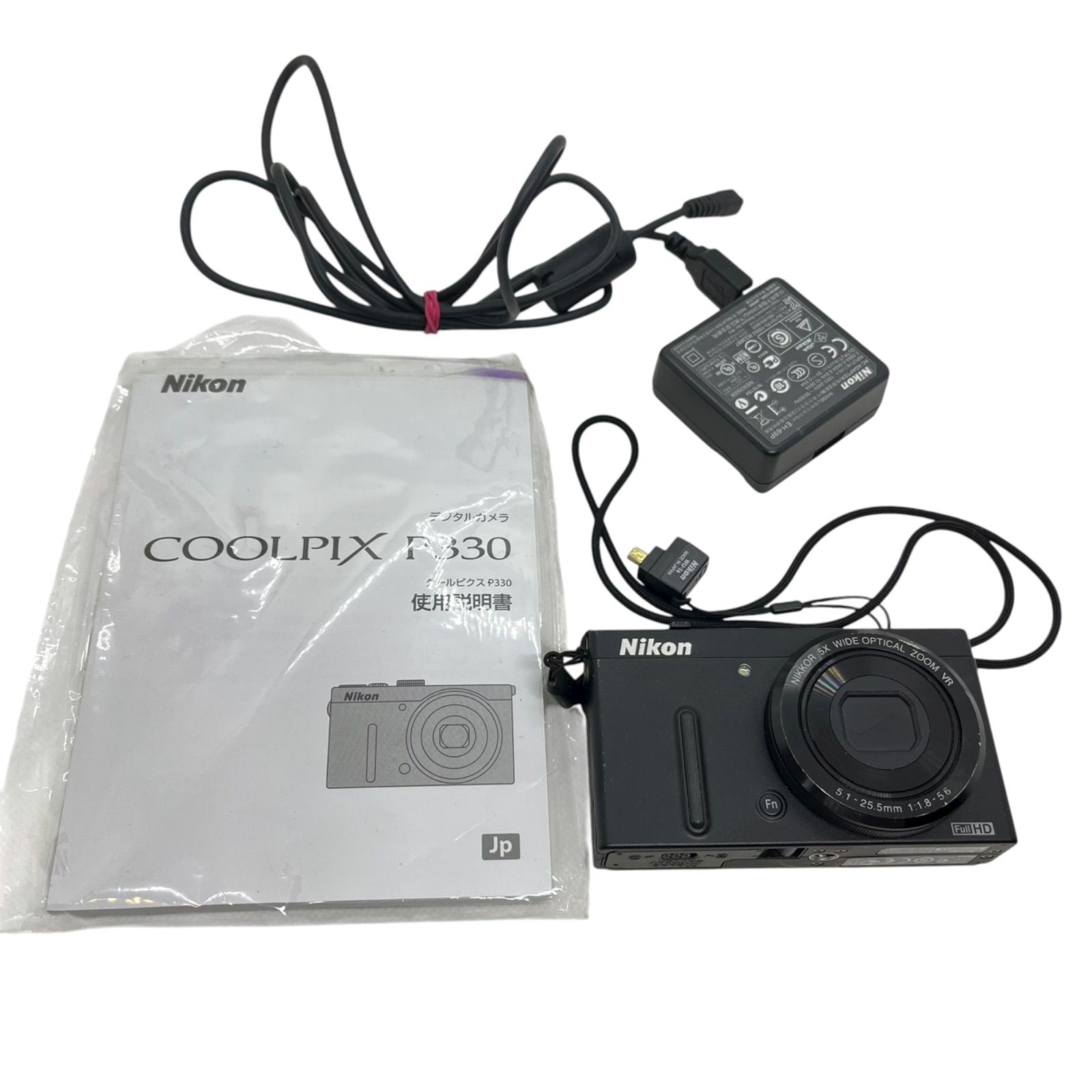 管2510-111 動作未 NIKON ニコン COOLPIX P330 コンパクトデジタルカメラ ブラック 光学5倍ズーム F1.8レンズ搭載 多数