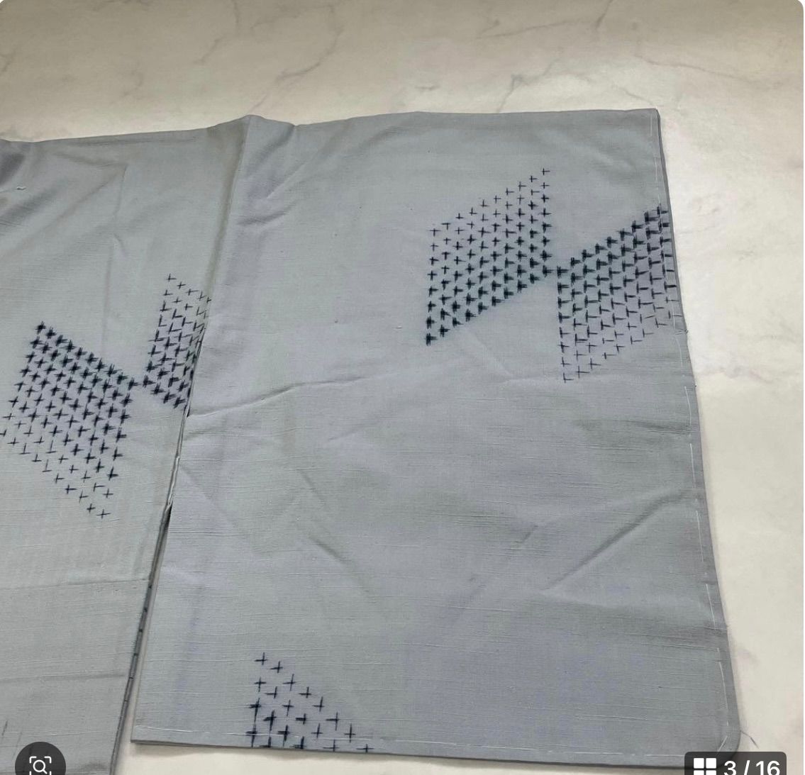 kimono+one◇kimonoarisa◇未使用同然◇真綿紬◇仕付け糸付き◇袷◇広