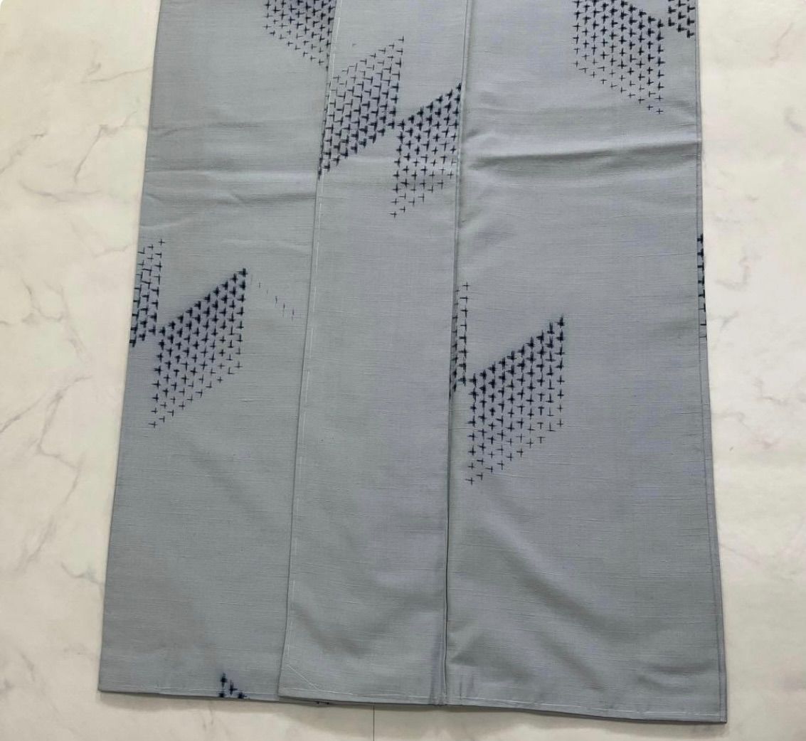 kimonoarisa◆未使用同然◆真綿紬◆袷◆仕付け◆裄67丈164 kimono+one◇kimonoarisa◇未使用同然◇真綿紬◇仕付け糸付き◇袷◇広