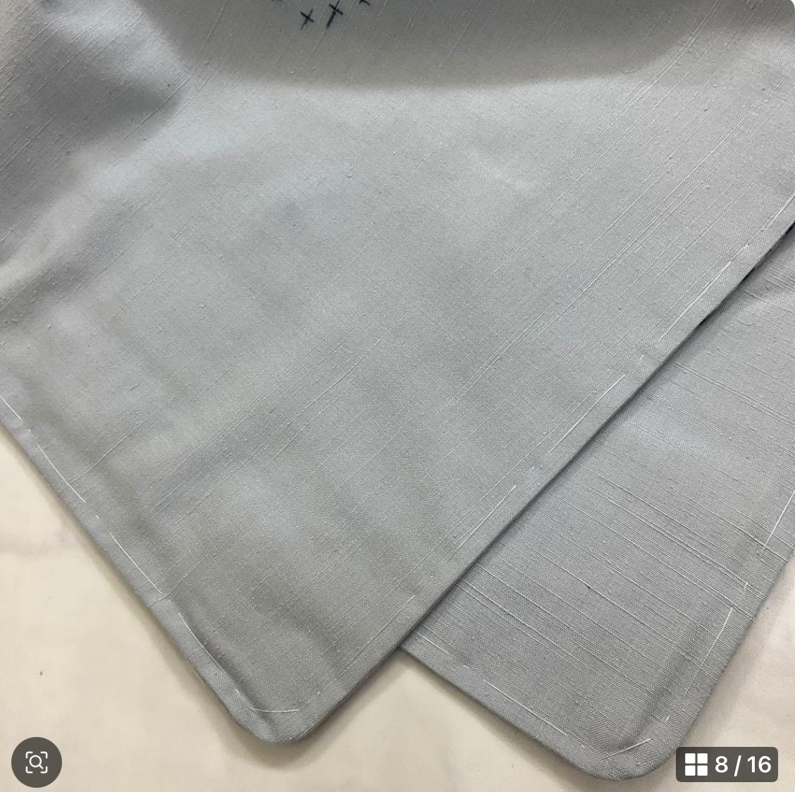 kimono+one◇kimonoarisa◇未使用同然◇真綿紬◇仕付け糸付き◇袷◇広