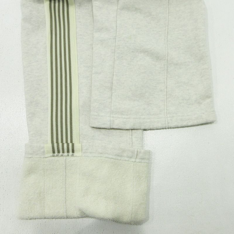  Needles ニードルス パンツ THE TOKYO別注 Track Pant Sweat ロゴ刺繍トラックパンツ スウェットパンツ パピヨン刺繍 NS 1556 ホワイト系 ライトグレー アイボリー サイズ M 107 その他 メンズ