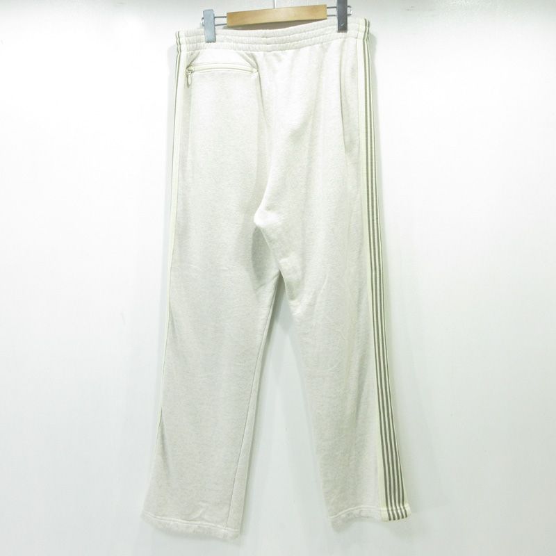 三重本店 Needles | ニードルス パンツ × THE TOKYO別注 Track Pant - Sweat ロゴ刺繍トラックパンツ スウェットパンツ パピヨン刺繍 NS1556 ホワイト系 ライトグレー アイボリー サイズ M 107