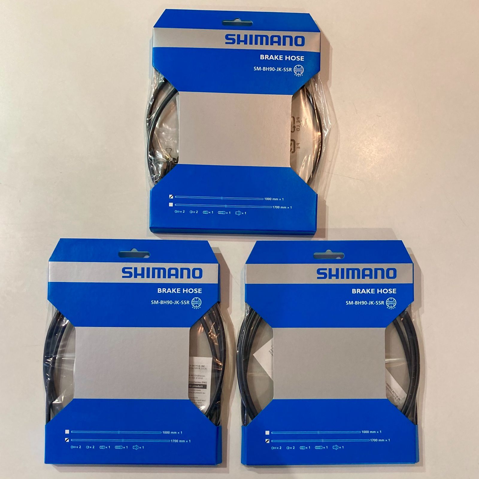 SHIMANO | シマノ SM-BH90-JK-SSR ブレーキホース ROAD用 ブラック アソート3個セット ディスクブレーキ用ホース