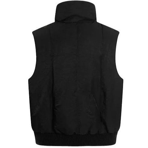 ♥ h 美式ヴィンテージ風 シンプル無地 中綿ベスト 男女兼用 | 立ち襟デザイン | 厚手 | 冬用ストリート