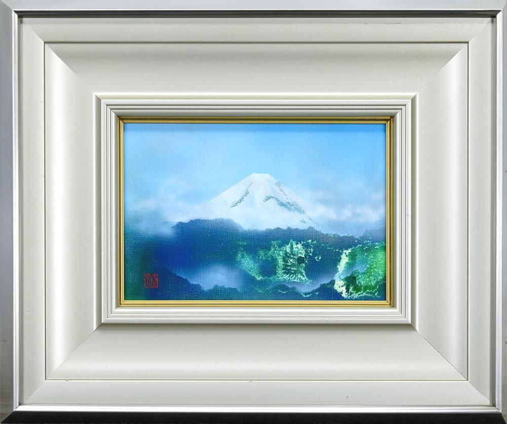 浜田泰介【五月二十八日】 油彩 SM 真作】【WISH】浜田泰介「五月二十八日」油彩 SM 1995年作 ◇青く澄ん