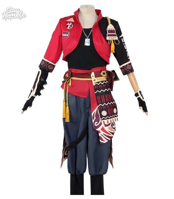 原神 トーマ コスプレ 衣装 5つ星 稲妻 フルセット ウィッグ付き