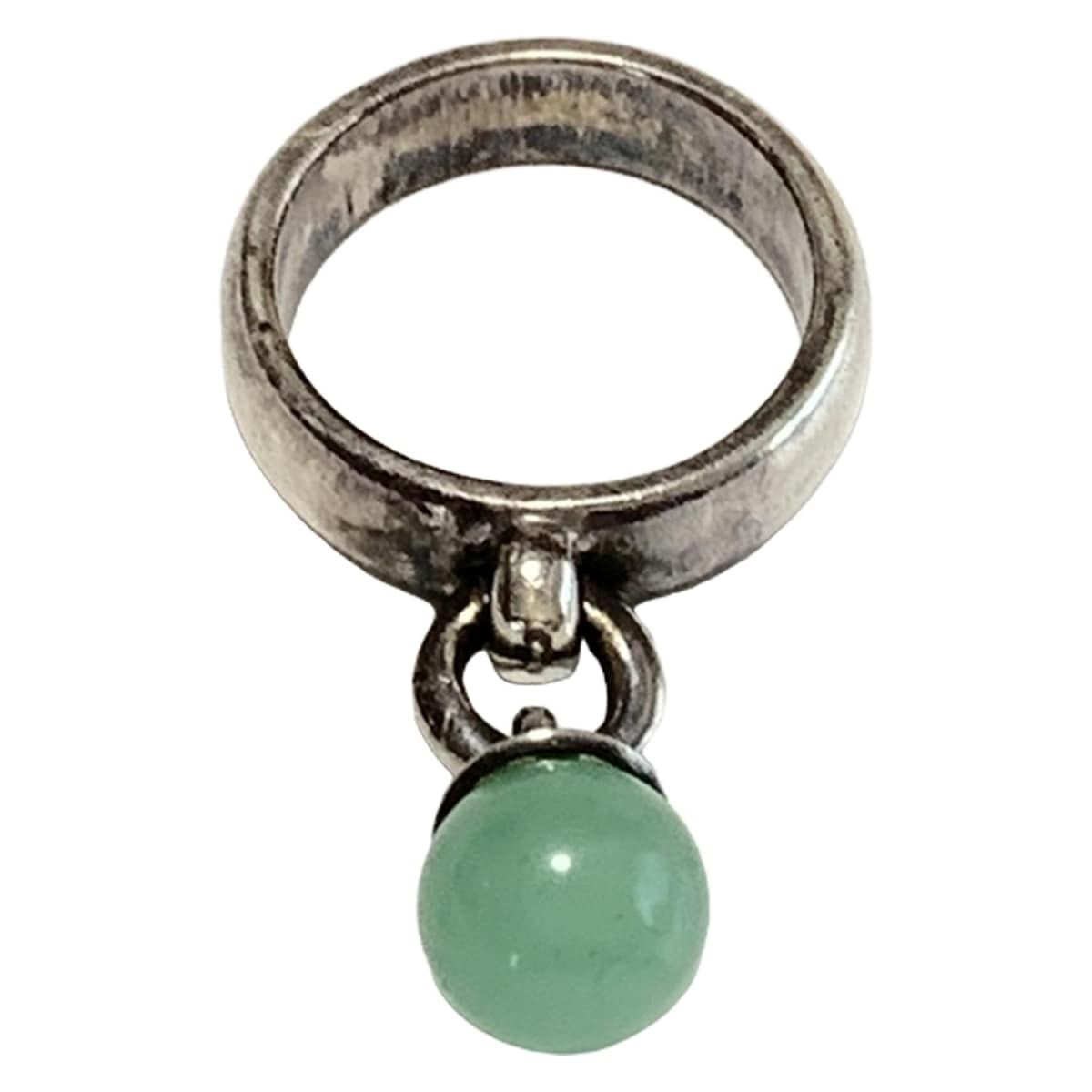 TIFFANY-Co. ティファニー リング ボールダングル リング シルバー×グリーン