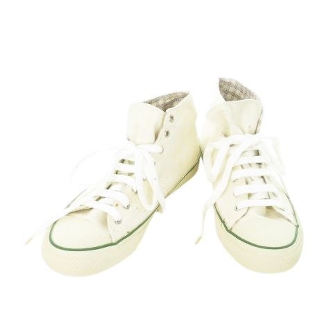 コムデギャルソンオム COMME des GARCONS HOMME 靴 シューズ ハイカットスニーカー レースアップ キャンバス ライン 27.0cm 白 ホワイト AH8 GY99