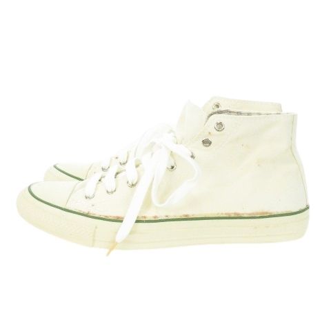 コムデギャルソンオム COMME des GARCONS HOMME 靴 シューズ ハイカットスニーカー レースアップ キャンバス ライン 27.0cm 白 ホワイト AH8 GY99