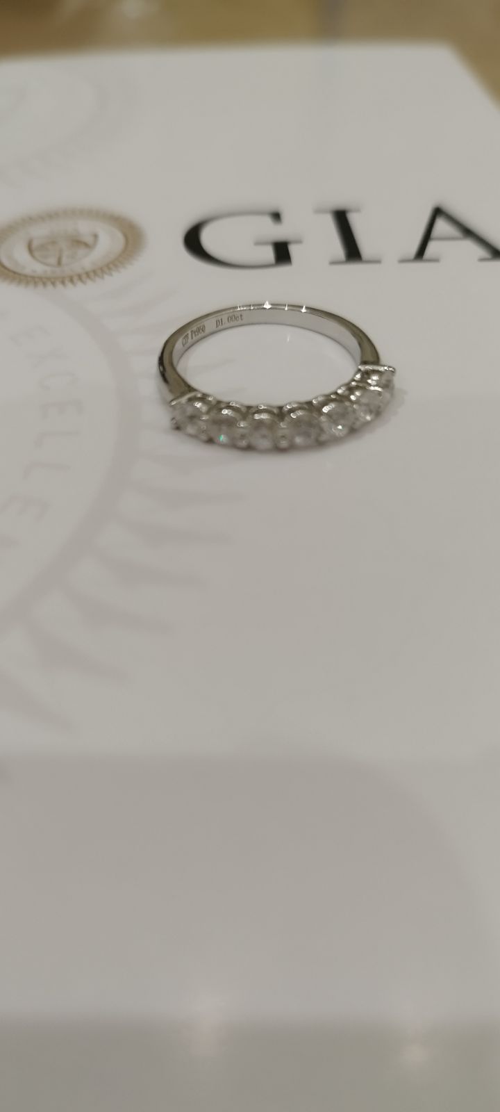 J16 参考価格580000円 GIA鑑定書付き pt950 1.00ct CTF刻印あり ダイヤモンドリング クラリティ VVS1 カラー D 周大福ブランド 指輪