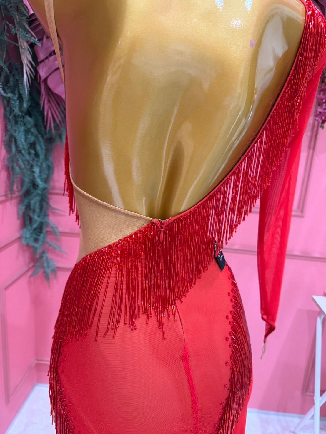 社交ダンス gentil ジャンティ GH ラテンドレス 赤 レッド サイズS 242209092 LLC-HASEGAWATOSO_COM