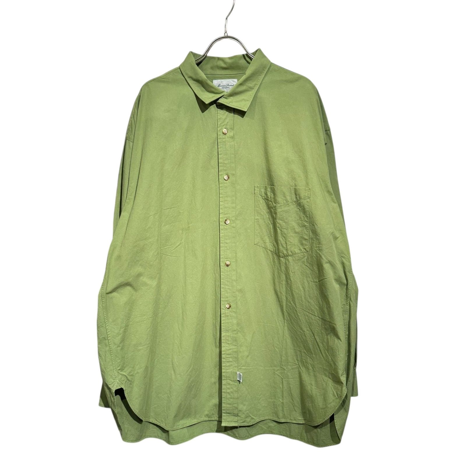 Marvine Pontiak shirts makers マービンポンティアックシャツメーカーズ ⑤ MPSM-2004S Italian Collar SHIRT メンズ グリーン