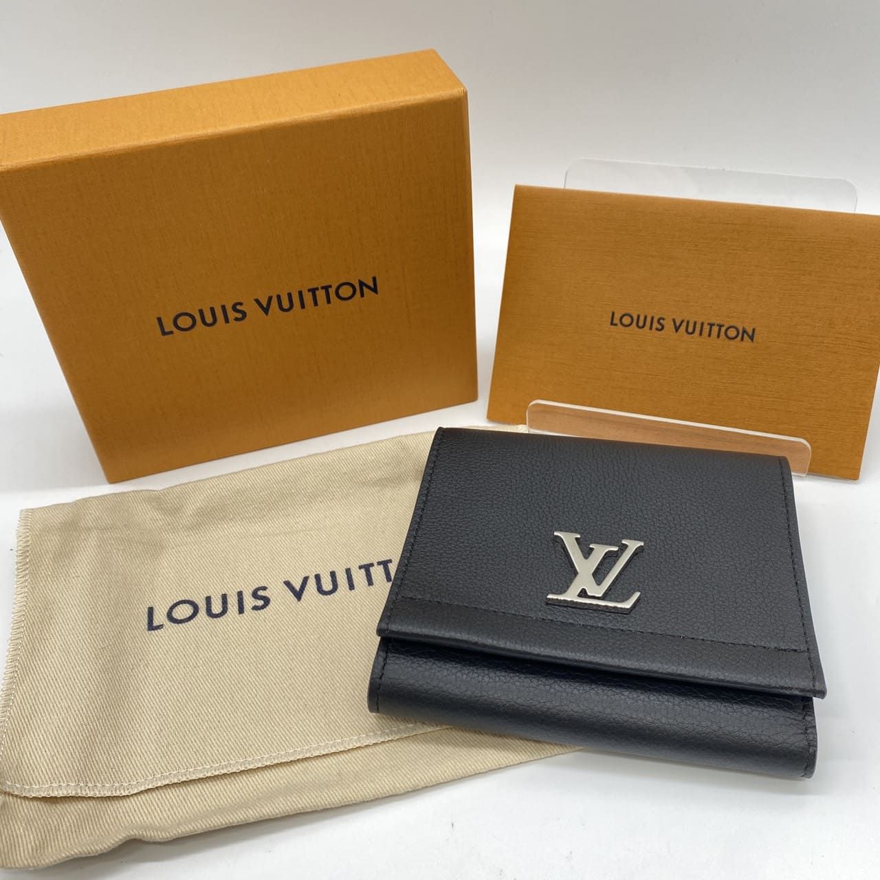 Louis Vuitton ルイ ヴィトン M64309 ポルトフォイユ ロックミー2 コンパクトウォレット 財布 レザー ノワール ブラック メンズ レディース ファッション