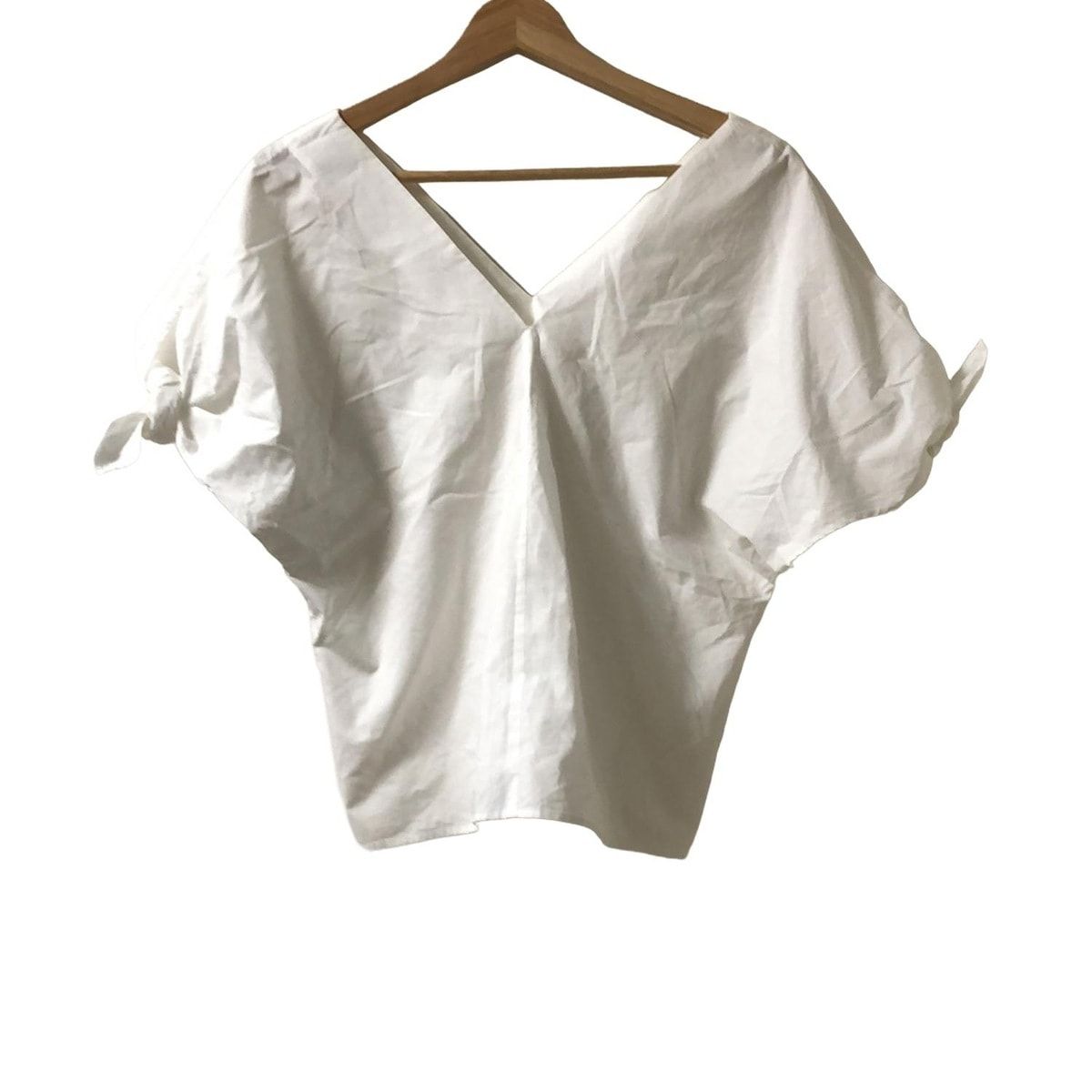 ESTNATION エストネーション 半袖カットソー サイズ38 M レディース 白 Vネック