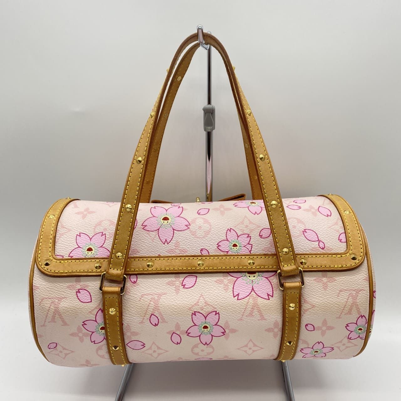 Louis Vuitton ルイ ヴィトン M92010 パピヨン ハンドバッグ ショルダーバッグ 村上隆 桜 さくら モノグラムチェリーブロッサム ローズ ピンク レディース